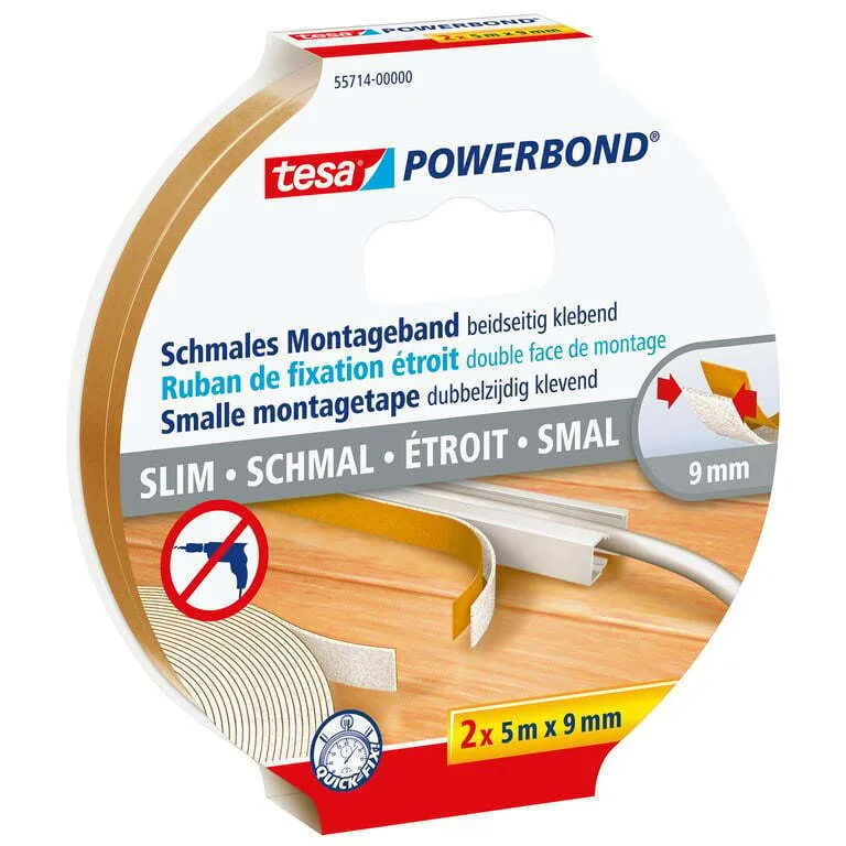Tesa Powerbond Αυτοκόλλητη Ταινία Διάφανη 2mx9mm 55714-00000-00 Tesa Powerbond Αυτοκόλλητη Ταινία Διάφανη 2mx9mm 55714-00000-00 - Image 1
