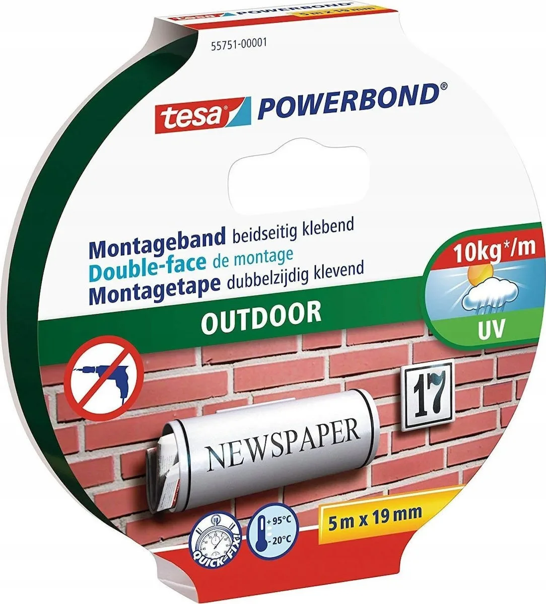 Tesa Powerbond Αυτοκόλλητη Ταινία Επισκευών Πολύχρωμη 5m 55751-00001-03 Tesa Powerbond Αυτοκόλλητη Ταινία Επισκευών Πολύχρωμη 5m 55751-00001-03 - Image 1