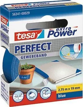 Tesa Tesa Extra Power Perfect Gewebeband 2.75m 19mm Blau Tesa Tesa Extra Power Perfect Gewebeband 2.75m 19mm Blau - Image 1