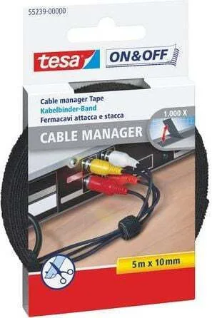 Tesa Velcro Organizer Black 1 Piece Tes081 Tesa Velcro Organizer Black 1 Piece Tes081 - Image 1