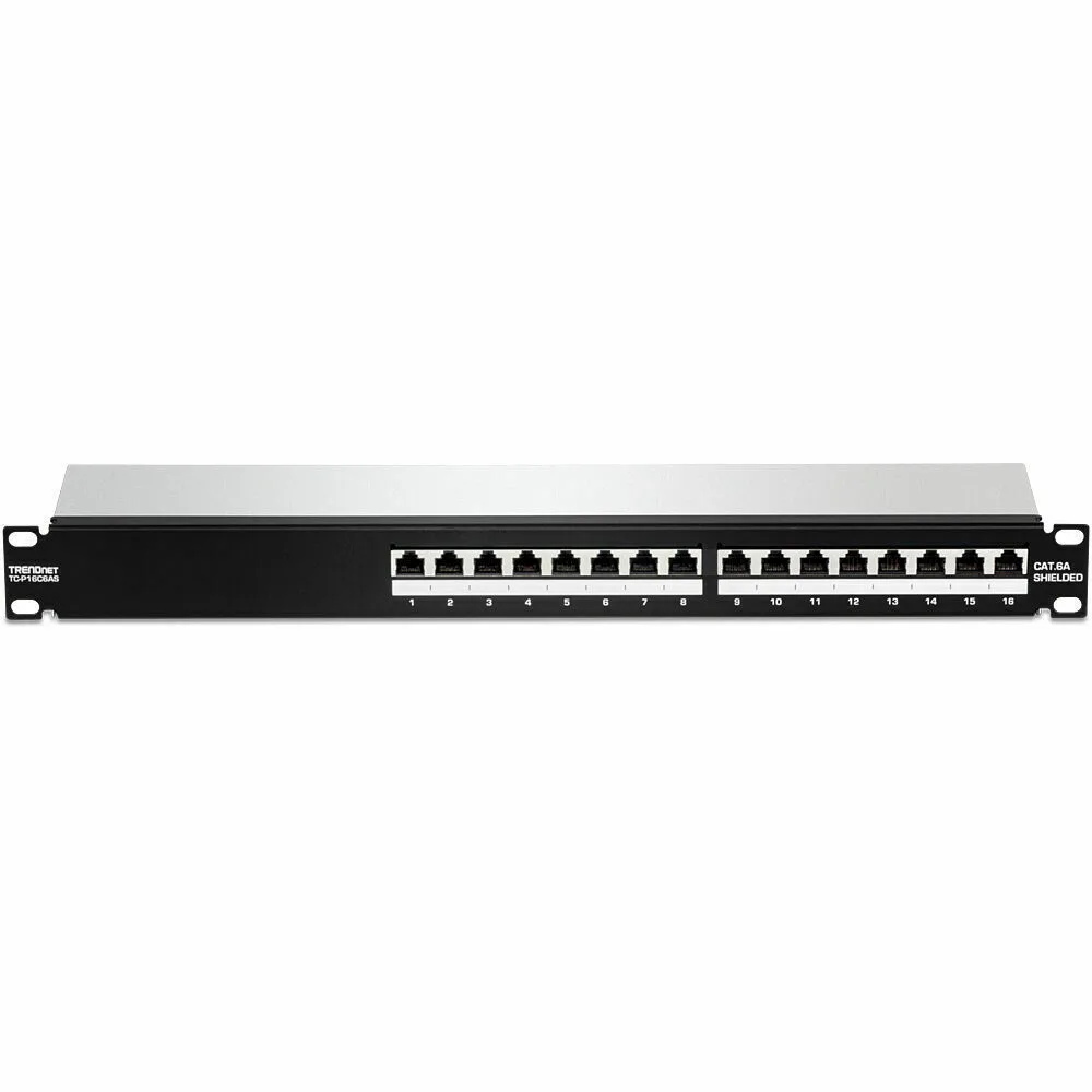 Trendnet Patch Panel Shielded για Rack 1U 19" 16 Θυρών cat6a Μαύρο TC-P16C6AS Trendnet Patch Panel Shielded για Rack 1U 19" 16 Θυρών cat6a Μαύρο TC-P16C6AS - Image 1