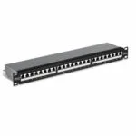 Trendnet Patch Panel Shielded για Rack 1U 19" 24 Θυρών cat6a Μαύρο TC-P24C6AS