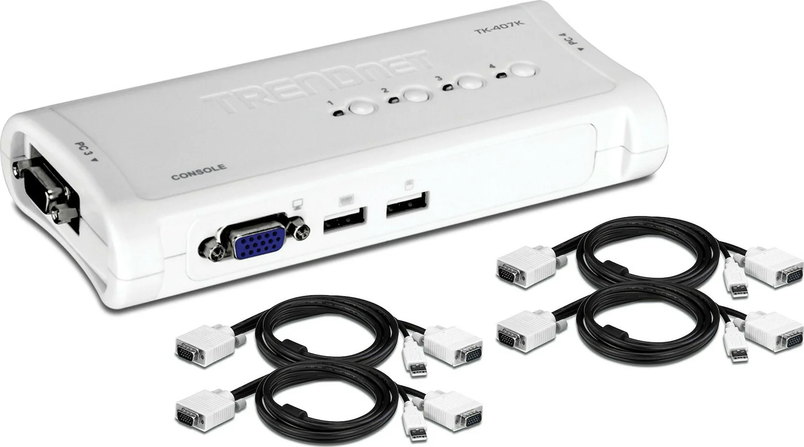 Trendnet TK-407K KVM & Data Switch με VGA / USB Trendnet TK-407K KVM & Data Switch με VGA / USB - Image 1