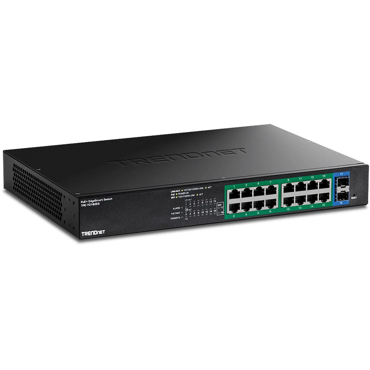 Trendnet TPE-TG182ES Unmanaged L2 PoE+ Switch με 16 Θύρες Gigabit (1Gbps) Ethernet και 2 SFP Θύρες Trendnet TPE-TG182ES Unmanaged L2 PoE+ Switch με 16 Θύρες Gigabit (1Gbps) Ethernet και 2 SFP Θύρες - Image 1