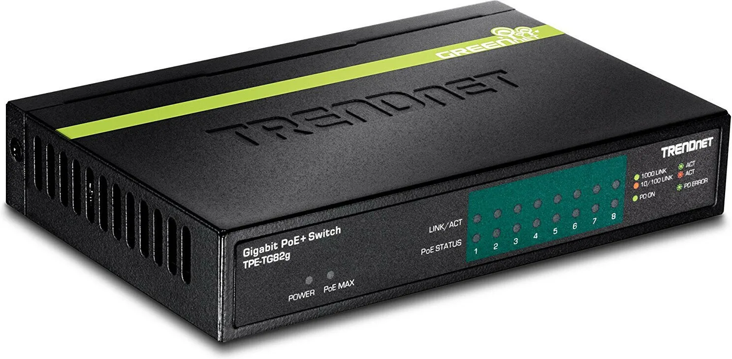Trendnet TPE-TG82g v1 Unmanaged L2 PoE+ Switch με 8 Θύρες Ethernet Trendnet TPE-TG82g v1 Unmanaged L2 PoE+ Switch με 8 Θύρες Ethernet - Image 1