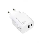 Troika Φορτιστής GaN με Θύρα USB-A και Θύρα USB-C και Καλώδιο USB-C 20W Power Delivery Λευκός (Charge-X Duo 20)