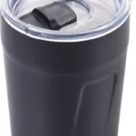Troika Hot Drinks Mug Espresso Doppio Ποτήρι Θερμός Ανοξείδωτο BPA Free 160ml Μαύρο με Επιστόμιο CUP65/BK