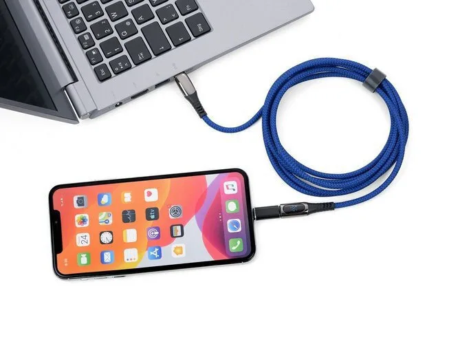 Troika USB-C to Lightning Cable 100W Μπλε 2m CBL20/DB Troika USB-C to Lightning Cable 100W Μπλε 2m CBL20/DB - Image 1