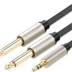 Ugreen AV126 Cable 2x 6.3mm male - 3.5mm male 1m Γκρι (10613)