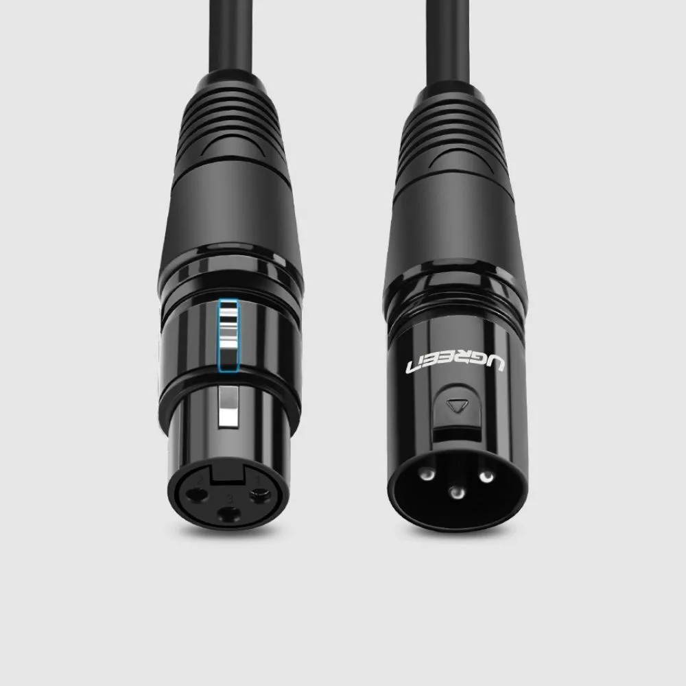 Ugreen Cable XLR male - XLR female Μαύρο 1m Ugreen Cable XLR male - XLR female Μαύρο 1m - Image 1