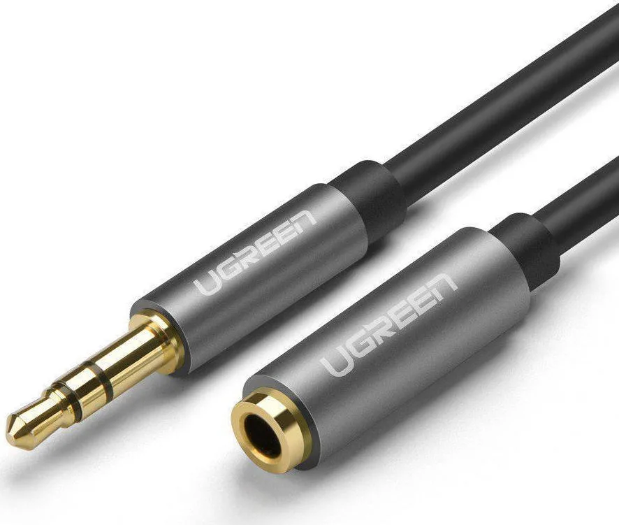 Ugreen Καλώδιο Ήχου 3.5mm male - 3.5mm female Ασημί 1m με Επίχρυσους Ακροδέκτες 10592 Ugreen Καλώδιο Ήχου 3.5mm male - 3.5mm female Ασημί 1m με Επίχρυσους Ακροδέκτες 10592 - Image 1