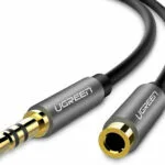Ugreen Καλώδιο Ήχου 3.5mm male - 3.5mm female Ασημί 3m με Επίχρυσους Ακροδέκτες 10595
