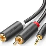 Ugreen Καλώδιο Ήχου 3.5mm male - RCA male Μαύρο 1.5m με Επίχρυσους Ακροδέκτες 10511