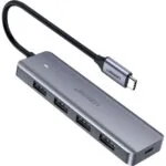 Ugreen CM219 Hub 5 Θυρών USB 3.0 με σύνδεση USB-C Γκρι 70336
