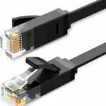 Ugreen Flat U/UTP Cat.6 (Gigabit) Καλώδιο Δικτύου Ethernet 1m Μαύρο 50173
