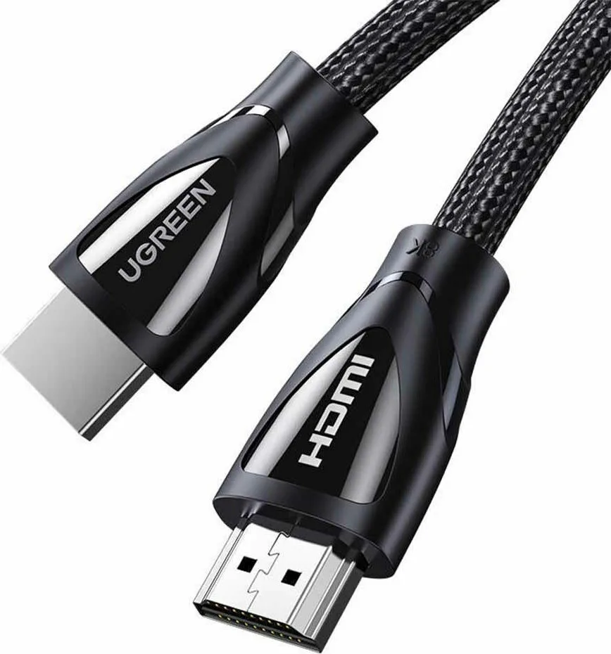 Ugreen HD140 HDMI 2.1 Ultra High Speed 48Gbps 4K 120Hz HDR VRR Braided Cable HDMI male - HDMI male 1.5m Μαύρο 80402 Ugreen HD140 HDMI 2.1 Ultra High Speed 48Gbps 4K 120Hz HDR VRR Braided Cable HDMI male - HDMI male 1.5m Μαύρο 80402 - Image 1