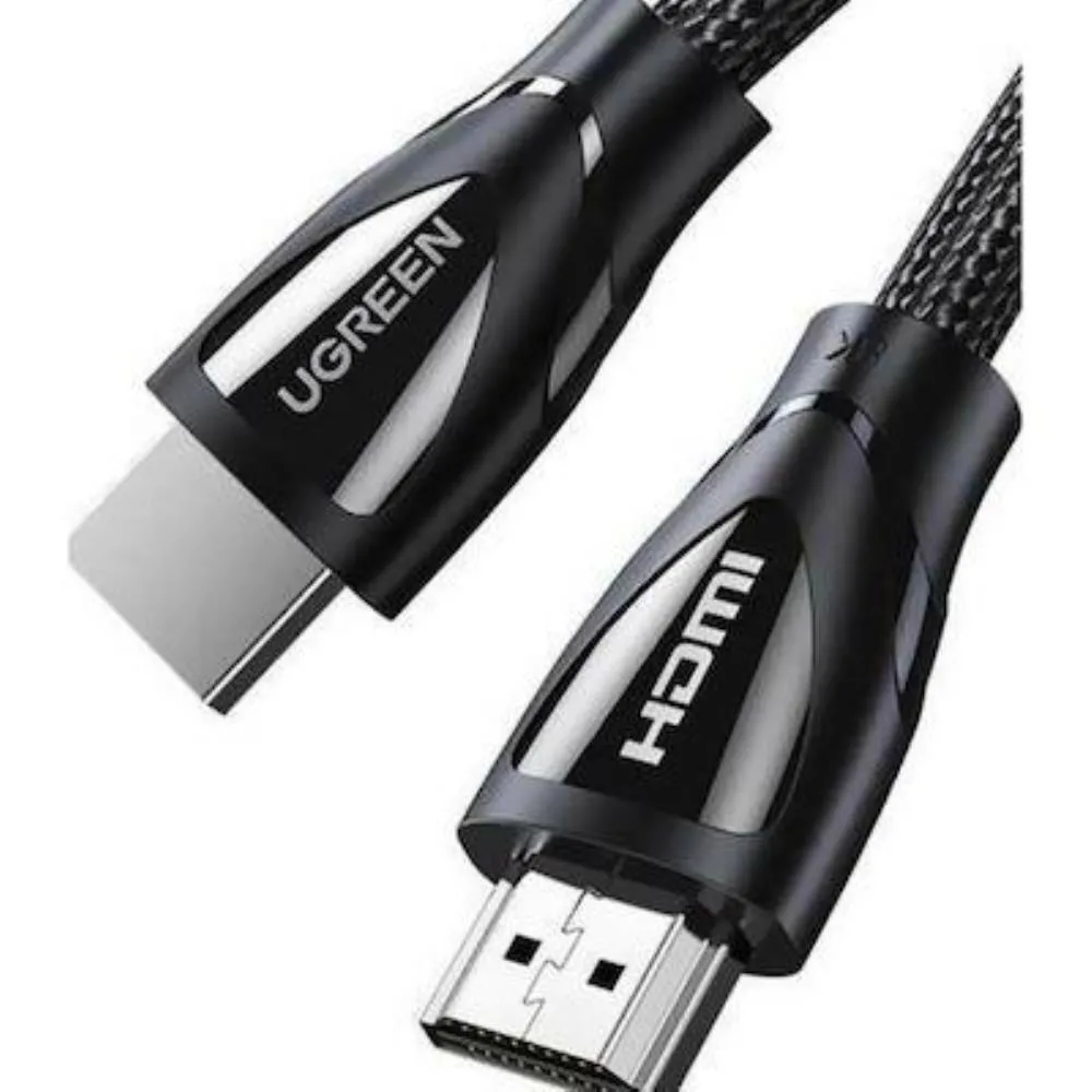 Ugreen HD140 HDMI 2.1 Ultra High Speed 48Gbps 4K 120Hz HDR VRR Braided Cable HDMI male - HDMI male 1m Μαύρο 80401 Ugreen HD140 HDMI 2.1 Ultra High Speed 48Gbps 4K 120Hz HDR VRR Braided Cable HDMI male - HDMI male 1m Μαύρο 80401 - Image 1