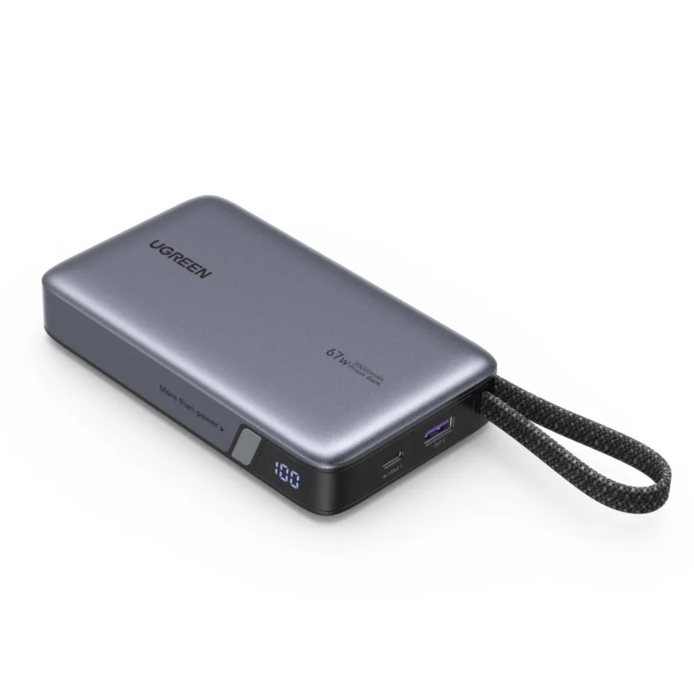 Ugreen PB550 Power Bank 20000mAh 67W με Θύρα USB-A και Θύρα USB-C Power Delivery Γκρι Ugreen PB550 Power Bank 20000mAh 67W με Θύρα USB-A και Θύρα USB-C Power Delivery Γκρι - Image 1
