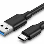 Ugreen US184 USB 3.0 Cable USB-C male - USB-A 60W PD Μαύρο 1.5m 20883