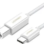 Ugreen US241 USB 2.0 Cable USB-C male - USB-B Λευκό 1.5m 40417
