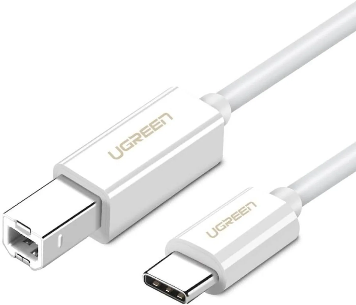 Ugreen US241 USB 2.0 Cable USB-C male - USB-B Λευκό 1.5m 40417 Ugreen US241 USB 2.0 Cable USB-C male - USB-B Λευκό 1.5m 40417 - Image 1