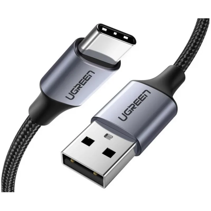 Ugreen Us288 Braided USB 2.0 Cable USB-C male - USB-A 15W Μαύρο 1.5m 60127 Ugreen Us288 Braided USB 2.0 Cable USB-C male - USB-A 15W Μαύρο 1.5m 60127 - Image 1