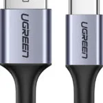 Ugreen US288 Braided USB 2.0 Cable USB-C male - USB-A 60W Μαύρο 0.25m 60124