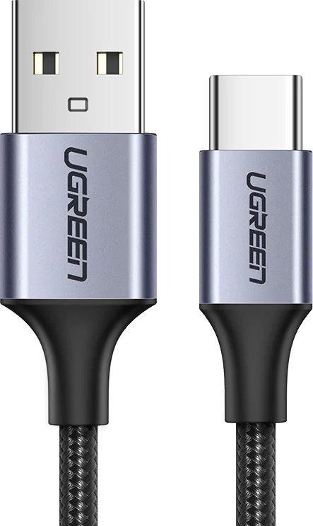 Ugreen US288 Braided USB 2.0 Cable USB-C male - USB-A 60W Μαύρο 0.25m 60124 Ugreen US288 Braided USB 2.0 Cable USB-C male - USB-A 60W Μαύρο 0.25m 60124 - Image 1
