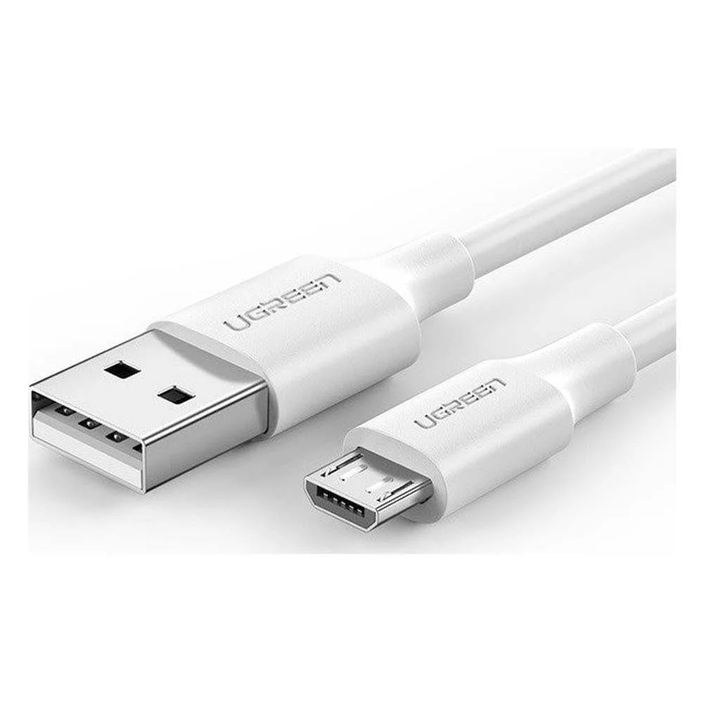 Ugreen US289 Regular USB 2.0 to micro USB Cable Λευκό 2m (60143) 1τμχ Ugreen US289 Regular USB 2.0 to micro USB Cable Λευκό 2m (60143) 1τμχ - Image 1