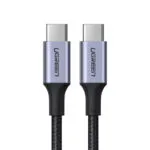 Ugreen US316 Braided USB 2.0 Cable USB-C male - USB-C 100W PD Μαύρο 0.5m 20478