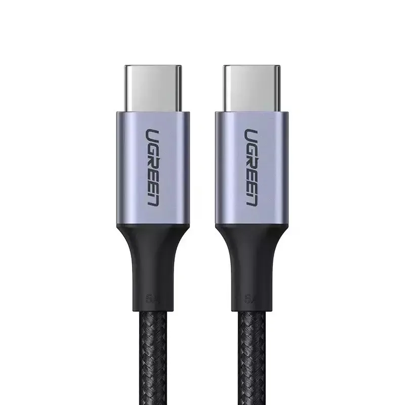 Ugreen US316 Braided USB 2.0 Cable USB-C male - USB-C 100W PD Μαύρο 0.5m 20478 Ugreen US316 Braided USB 2.0 Cable USB-C male - USB-C 100W PD Μαύρο 0.5m 20478 - Image 1