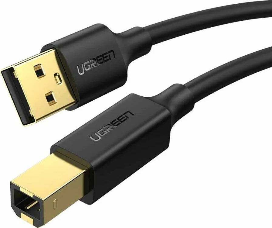 Ugreen USB 2.0 Cable USB-A male - USB-B male Μαύρο 2m (US135) Ugreen USB 2.0 Cable USB-A male - USB-B male Μαύρο 2m (US135) - Image 1