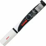 Uni-Ball Chalk Marker PWE-5M Μαρκαδόρος Λευκός Μαυροπίνακα Υγρής Κιμωλίας για Ξύλο και Γυαλί 1.8-2.5mm