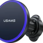 Usams Βάση Κινητού Αυτοκινήτου με Μαγνήτη και Ασύρματη Φόρτιση MagSafe Μαύρη CD277ZJ01
