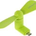 Usams microUSB mini Fan Ανεμιστηράκι Κινητού Πράσινο