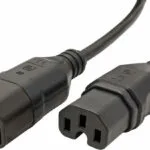 Value IEC C14 - IEC C15 Cable 1m Μαύρο 19.99.1121