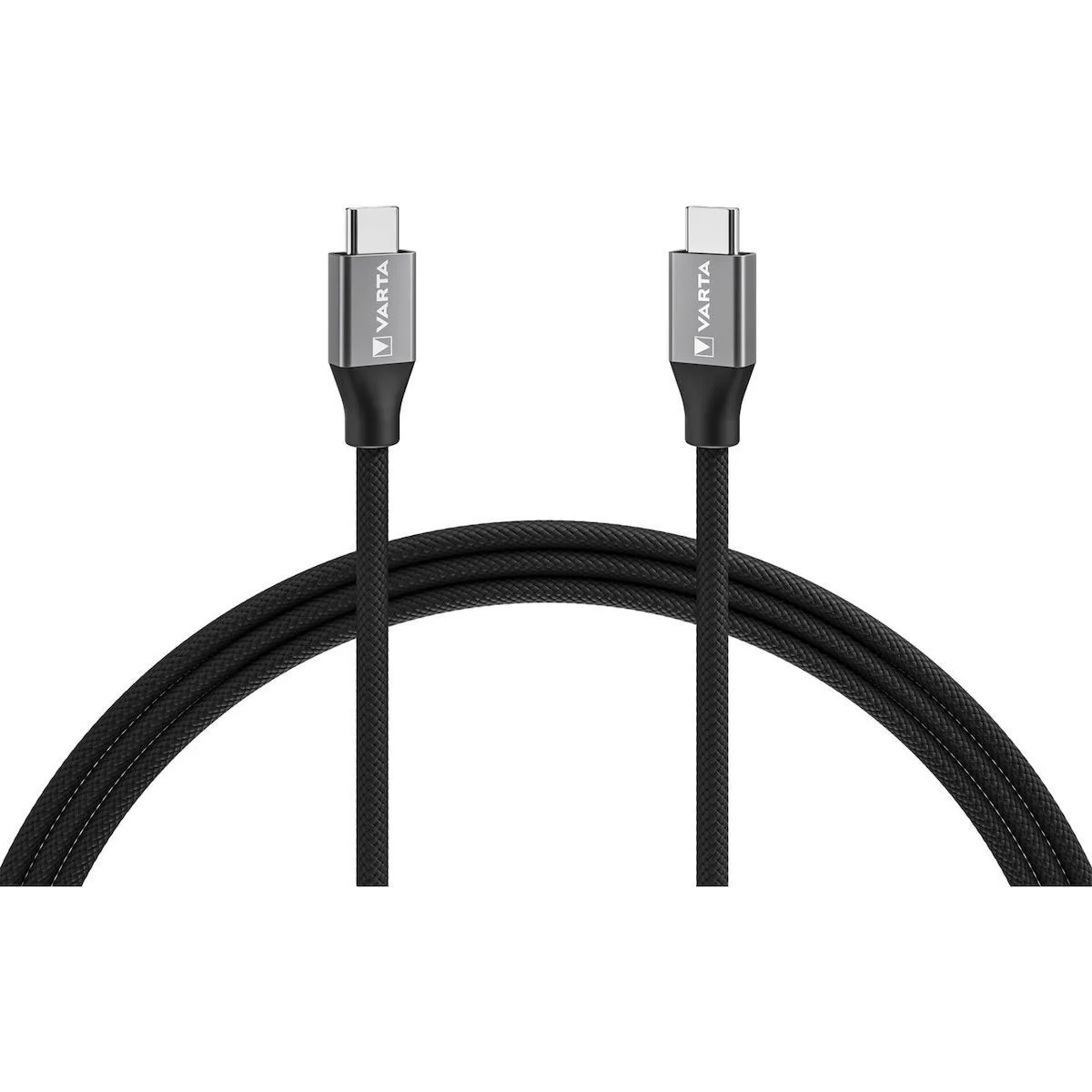 Varta USB 2.0 Cable USB-C male - USB-C 100W PD Μαύρο 2m 57936 101 111 Varta USB 2.0 Cable USB-C male - USB-C 100W PD Μαύρο 2m 57936 101 111 - Image 1