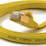 Wantec F/UTP Cat.6a (Gigabit) Καλώδιο Δικτύου Ethernet 0.1m Κίτρινο
