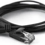 Wantec U/UTP Cat.6a (Gigabit) Καλώδιο Δικτύου Ethernet 0.25m Μαύρο
