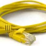 Wantec U/UTP Cat.6a (Gigabit) Καλώδιο Δικτύου Ethernet 1.5m Κίτρινο