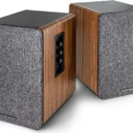 Wavemaster Base Αυτοενισχυόμενα Ηχεία με Bluetooth 30W (Ζεύγος) Καφέ