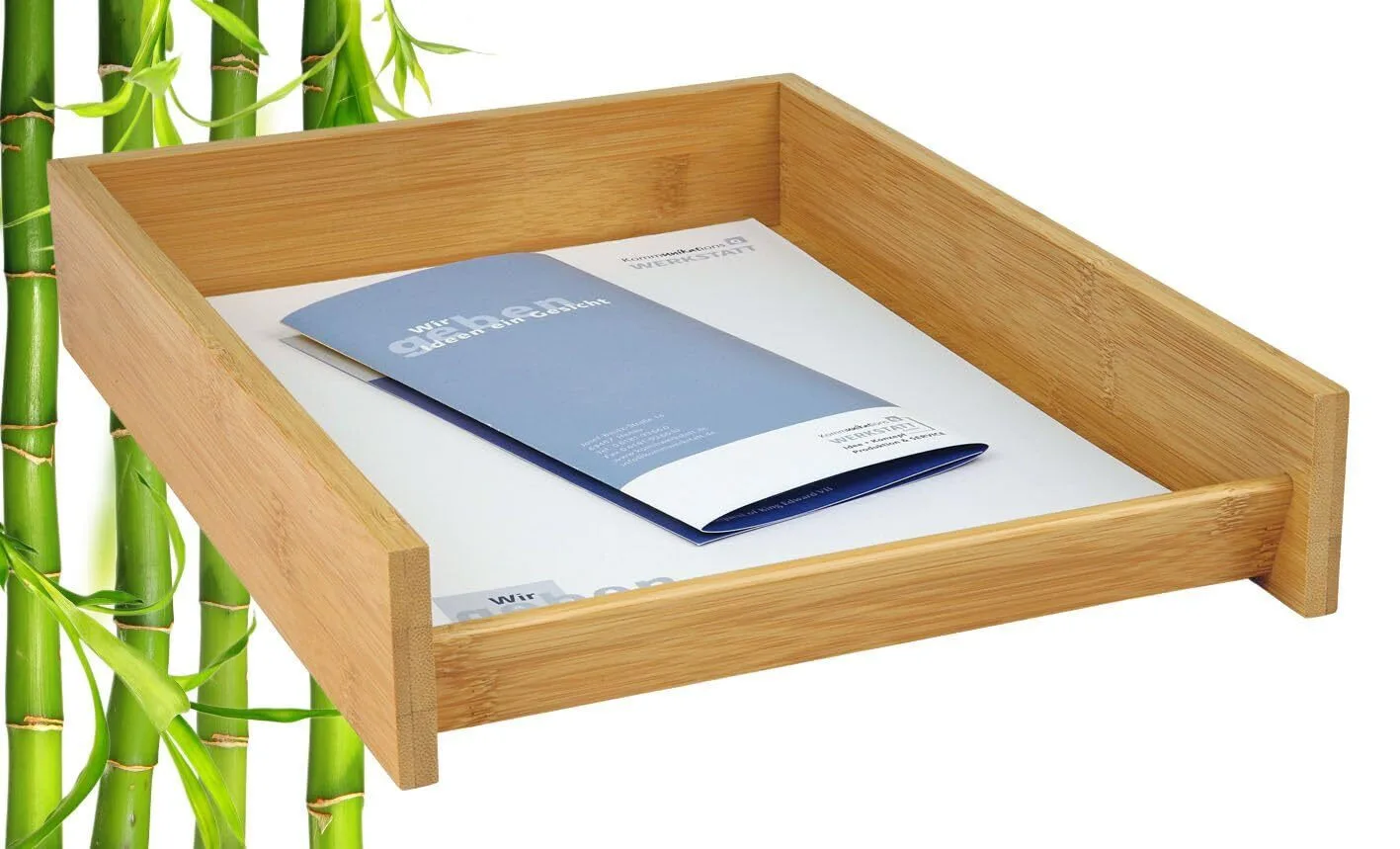 Wedo 061807 A4 Bamboo Stackable Document Tray Brown Wedo 061807 A4 Bamboo Stackable Document Tray Brown - Image 1